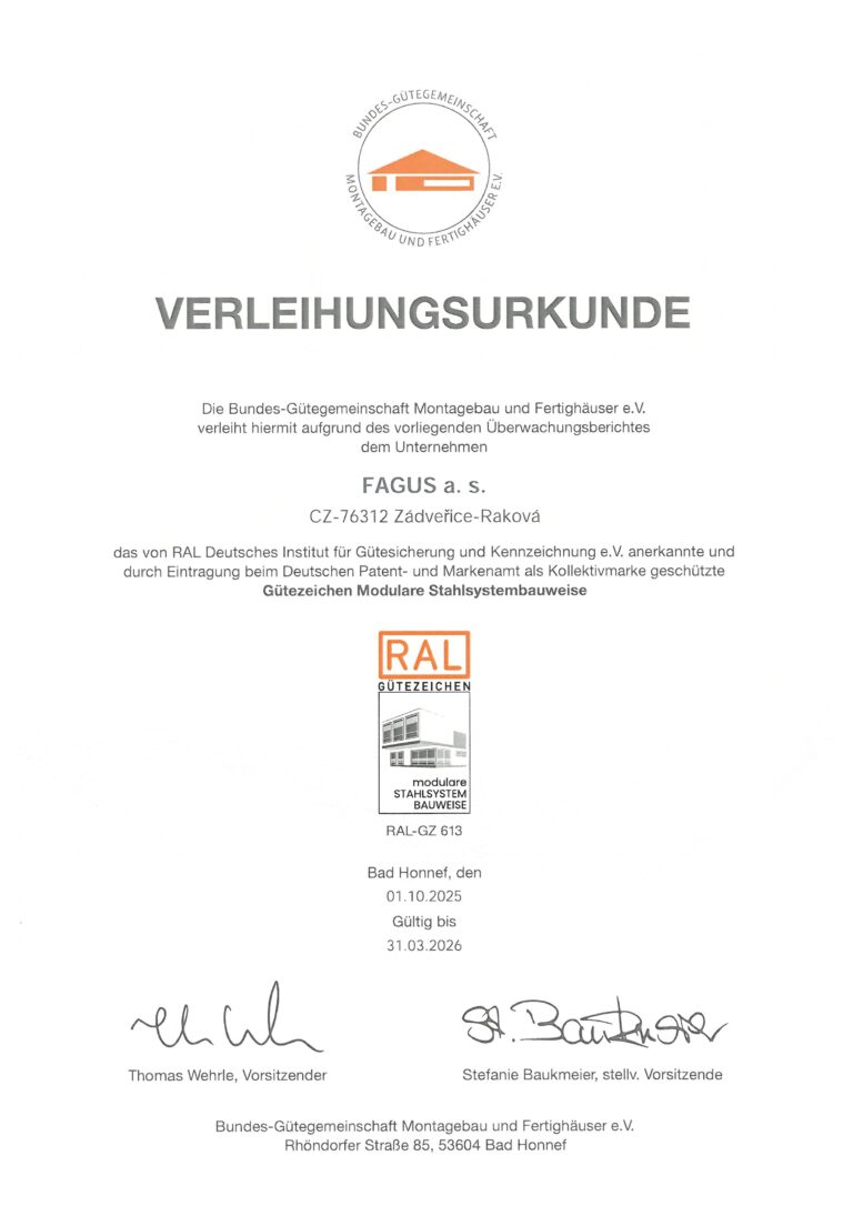 RAL certifikat